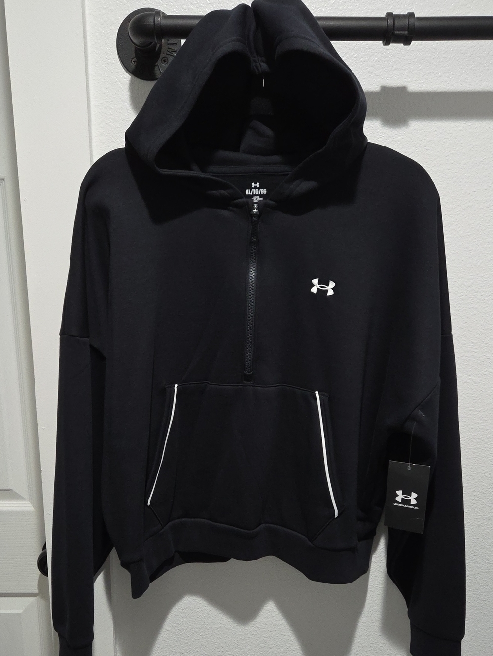 Womens Rival Piped HZ Loose Under Armour Hoodie Size XL